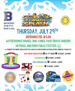 New Parent Orientation and Summer Splash Event 